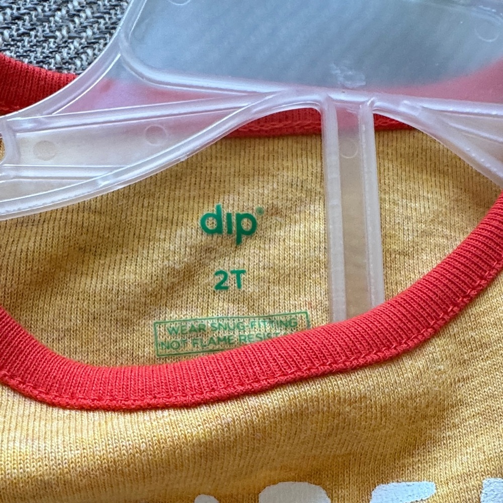 dip Kids Pajama Set - Yellow with Red and Green Accents - Picture 4 of 4